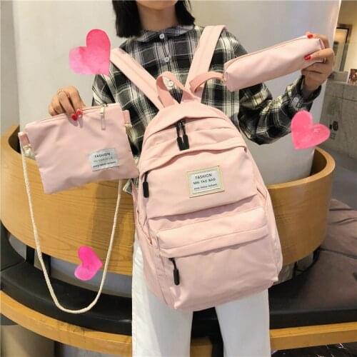 Backpack Women Waterproof Nylon Backpack Women Large capacity Korean girl School Backpacks Shoulder Bags Set Schoolbag Backpack