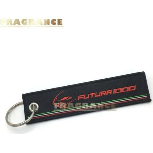 Motorcycle Key Chain Woven Key Ring For Aprilia FUTURA1000Tag FUTURA1000 Tag Label Chain Black Car Keychain
