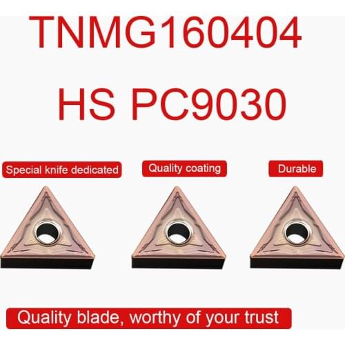 10PCS TNMG160404 HS PC9030 Carbide Inserts Original TNMG 160404 CNC Mechanical Lathe Cutting Tool Accessories