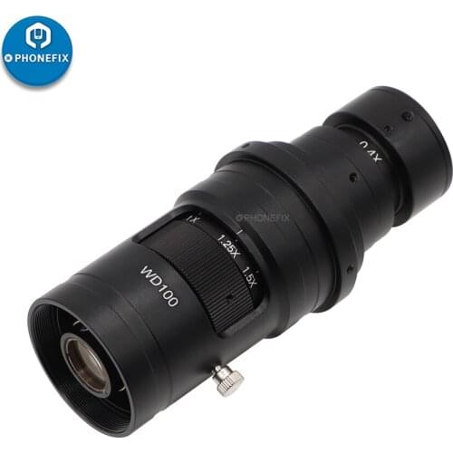 200X Adjustable Magnification C Mount Zoom Lens 0.7X-5X Objective Magnification For HDMI USB Industrial Video Microscope Camera