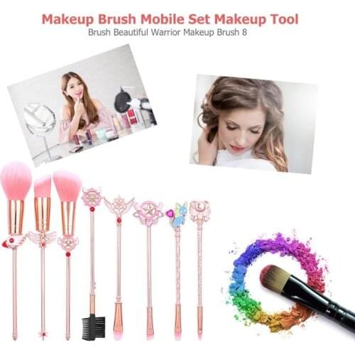 8pcs Cartoon Makeup Brush Kit Blush Eyeshadow Foundation Face Cosmetic Pens Cosmetic Make up Brushes Tools