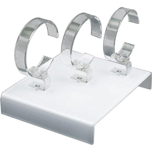 Acrylic Watch Display Bracket 3-Digit Pure White C Ring Organic Glass Watch Props