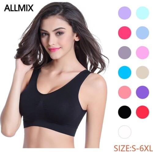 ALLMIX Sexy Womens Push Up Sport Tops for fitness U Bras Underwear Seamless Add Pad Lady Lingerie Bra Female Breathable Bras