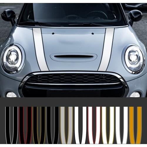 Car Styling Hood Engine Rally Line Stickers Decals Decoration For Mini Cooper S JCW One F54 F55 F56 F60 R55 R56 R60 R61 R50 R53