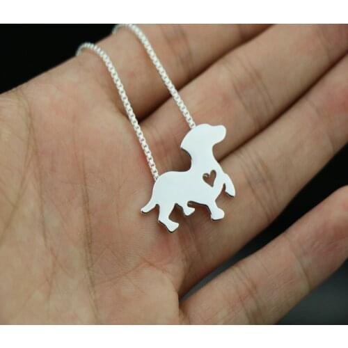 Dachshund necklace dog pendant animal jewelry for birthday gift