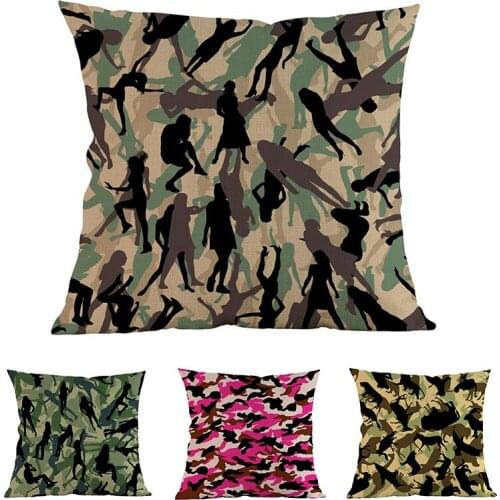Creative Character And Animal Camouflage Pattern Pillow Cases Personality Decor Home Sofa Car Decoration Cushion Cover 45x45cm