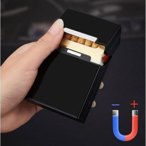 Cigarette Case Smoking Accessories Gift Cigarette Storage Container Case Aluminium Alloy Tobacco Holder Magnetic Pocket Box