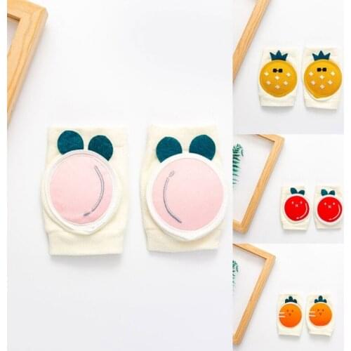 D7WF 1 Pair Baby Knee Pads for Crawling Infant Kneepads Adjustable Elastic Leg Warmers Anti-Slip Leg Protector