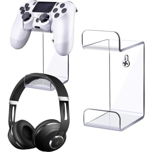 For Sony PS5 Host Headset Headphone Wall Mount Holder Bracket Hanger Storage Stand Support For Xbox Controllers Game Accessories