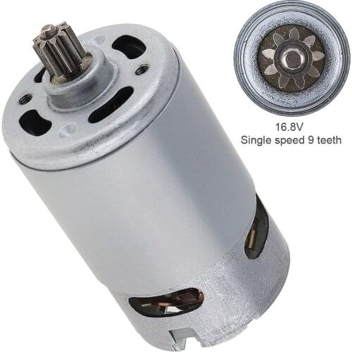 RS550 16.8V 19500 RPM DC Motor with Single Speed 9 Teeth and High Torque Gears Box for Electric Drill / Screwdriver