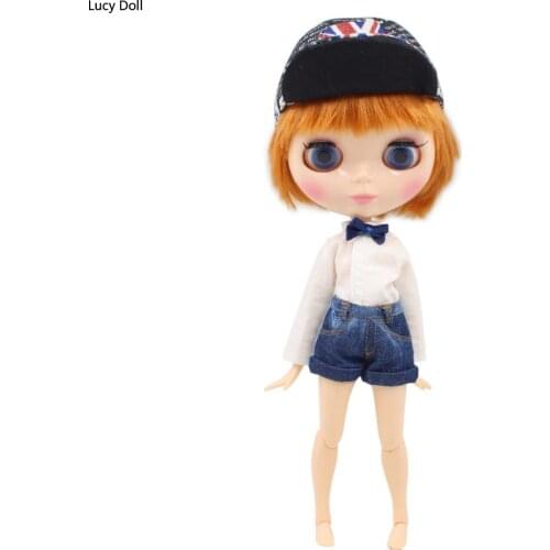 Factory blythe doll 1/6 bjd boy body BL0145 orange short hair jojnt body 1/6 30cm natural skin