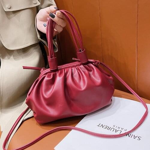 Bag With Shoulder Handle Design Small PU Leather Crossbody Bags For Women 2021 Summer Female Elegant Shoulder Handbags