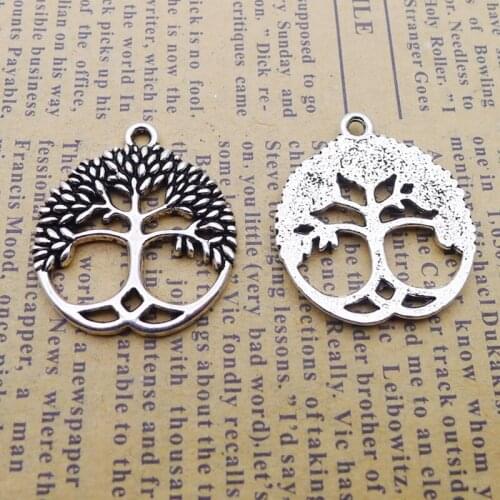 RAINXTAR Fashion Alloy Wish Tree Pendant Charms 24*26mm 10pcs AAC107