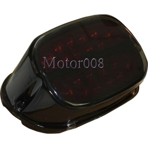 Motorcycle LED Light Smoke Tail Brake Light License Plate Rear Lamp For Harley Softail Dyna Super Wide Glide Low Rider Fat Bob