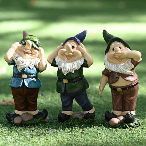 Cartoon Dwarfs Art Sculpture Home Decoration Outdoor Garden Courtyard Decor Creative Christmas Gift decorazioni natalizie T568