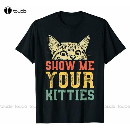 Show Me Your Kitties Best Friend Vintage Black T-Shirt For Cat Lovers S-5XL tee shirts mens