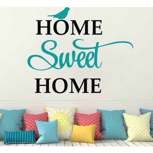Wall Stickers Home Sweet Home Family Quotes Vinyl Decals Kitchen Bedroom Livingroom Entrance Hall Mural Decoration DW20077