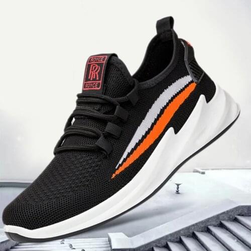 Non-slip wear-resistant flying shoes casual simple breathable running sneakers 2021 summer couple Korean version