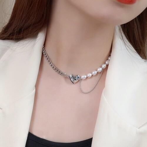 New Arrival Baroque Imitation Pearl Fine Clavicle Chain Chokers Necklaces Fashion Hip hop Clavicle Necklace For Women Jewelry