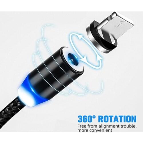 Original Magnetic Micro USB Cable Magnet Plug Type C Charge 3 In 1 Cord for iPhone Huawei Samsung XiaoMi Magnet Charge Wire