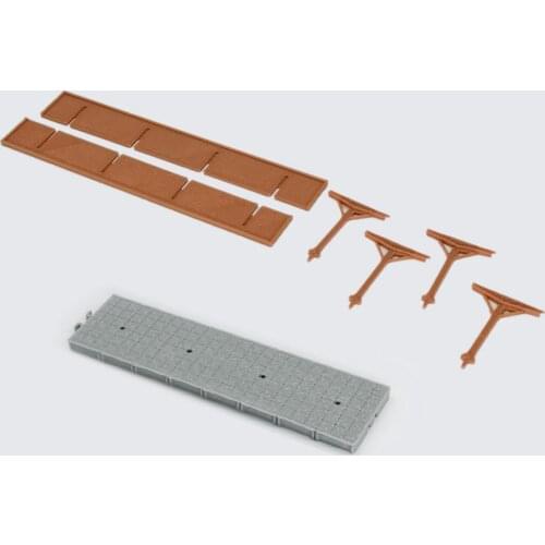 Outland Models Train Station Passenger Platform Extended Part Only (With Shed) 1:160 N Scale Railway Scenery