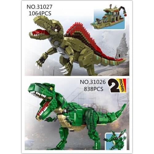 Jurassic wrold park Dinosaur Dilophosaurus triceratop T-rex Building Blocks Bricks children gift baby education toys