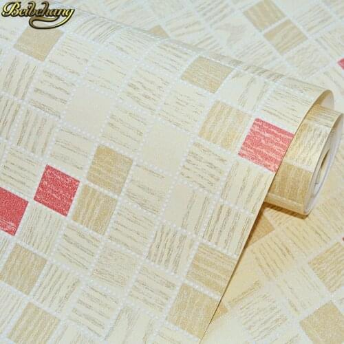 Beibehang Non-woven Fabric Lattice Stripe wallpapers for living room decoration Bedroom 3D grid Mosaic wall papers home decor