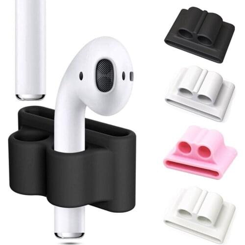 For Apple AirPods Silicone Holder Clip Earphone Stand Case for Apple Watch series 3 2 1 Hook Clip Anti-lost For Iwatch 4 5 6 SE