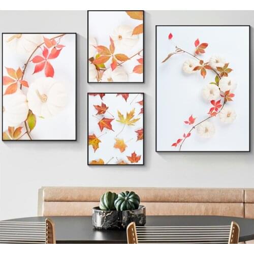Modern Canvas Painting Landscape Wall Art Prints Plant Autumn Maple Leaf Posters And Prints Wall Pictures For Living Room Decor