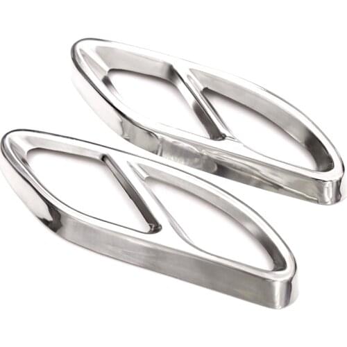 Car Styling Exhaust Tail Pipes Decoration Frame Black Tail Throat Pipe Modified Cover Trim For Mercedes Benz GLC C E Class W205