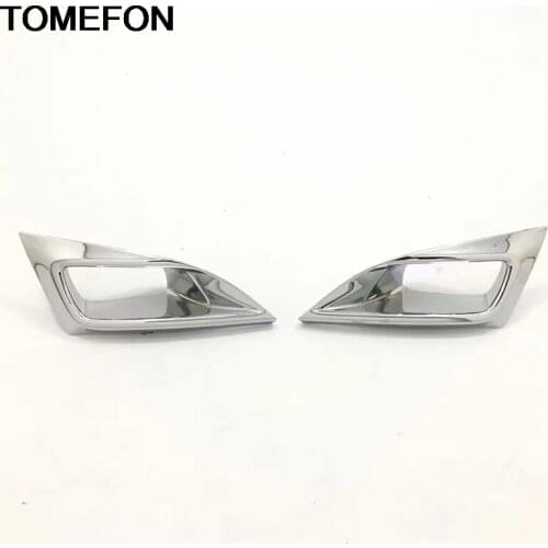 TOMEFON For Toyota Camry XV70 2017 2018 2019 Front Below Fog Light Lamp Cover Frame Trim Sticker Exterior Accessories ABS Chrome