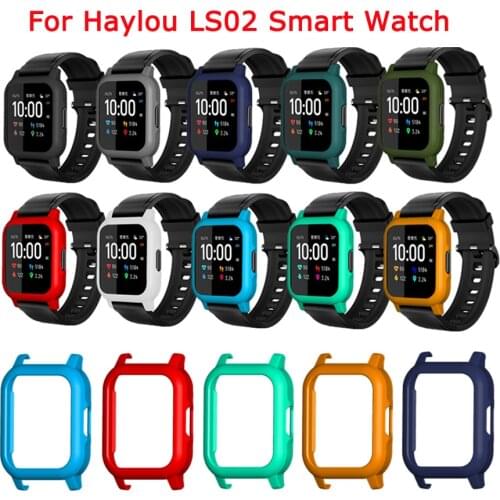 Protective Case Cover for Haylou LS02 Smart Watch Hard PC Bumper Shell Protector Frame for Xiaomi Haylou LS02 Strap Bracelet