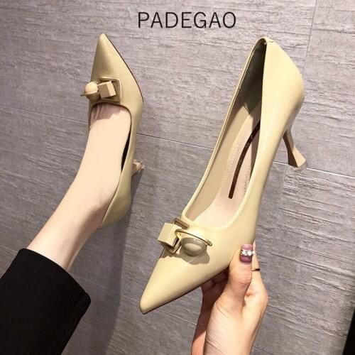 Women Shoes 2020 OL Luxury High Heels Sexy Korean Casual Shoes
