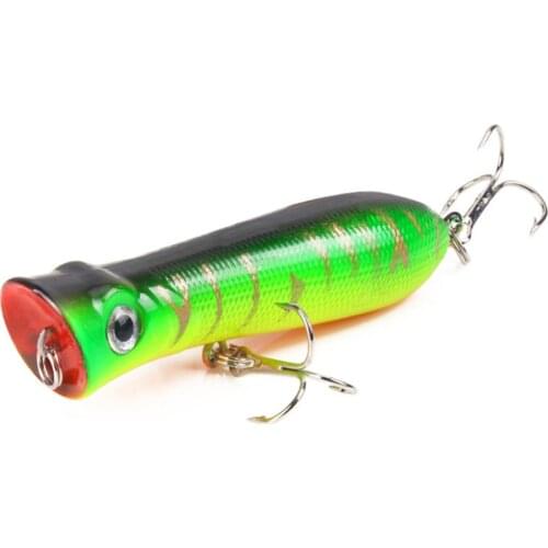 1pcs 8cm 11.5g Hard Bait Popper Fishing Lure 3D Eyes Pesca Hooks isca Artificial Wobbler Crankbait Tackle Bass Carp Fishing