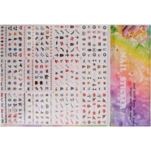 1 Sheet 3D Mixed Halloween Design Nail Art Sticker Tips Manicure - A03