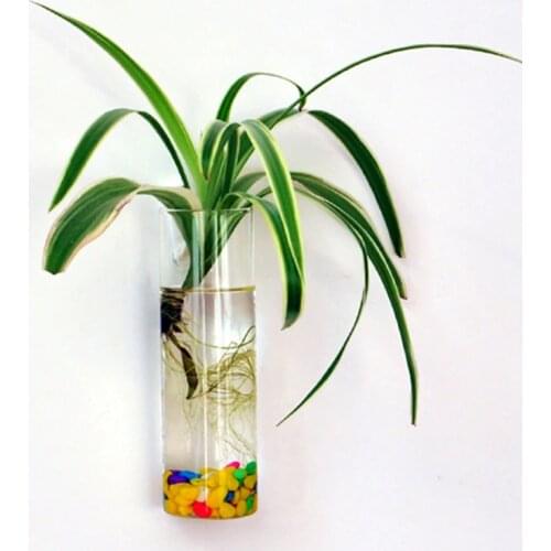 2018 Wall Hanging Glass Flower Planter Vase Plant Pot Terrarium Home Garden