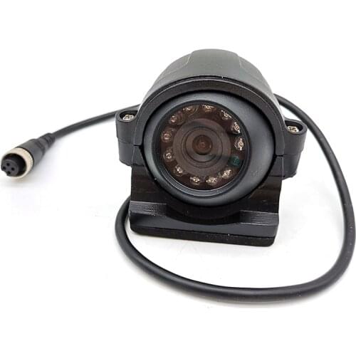 4 Pin 12-24V Truck CCD Side View Color Camera 12 IR LEDs IP68 Waterproof