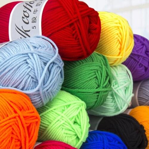 50g/lot High Quality DIY Milk Cotton Knitting Yarn DIY Baby Wool Yarn for Knitting Scarf Hand Knitting Crochet Yarn