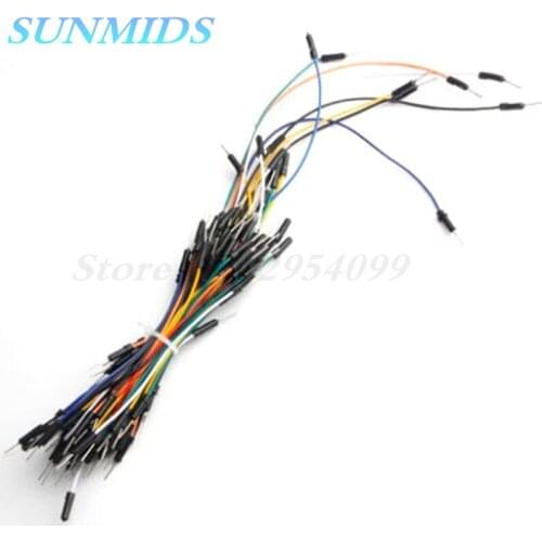 65pcs/lot Smart Electronics Jump Wire Cable Male to Male Flexible Jumper Wires for arduino Breadboard DIY Starter Kit