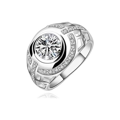 AAA High Quality Austria Crystal Ring for Women Zircon Silver Plated Wedding Ring for Bridal Engagement Jewelry Dropshipping