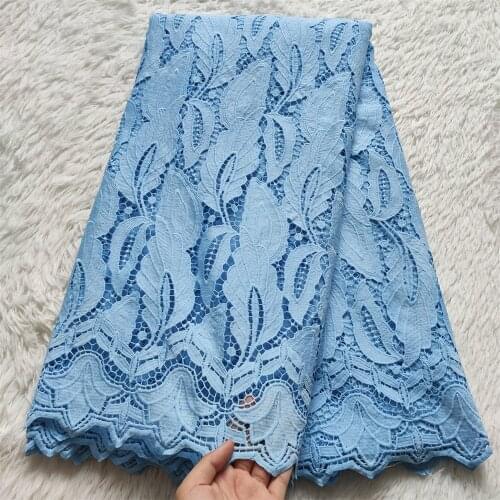 African Lace Fabric 2021 High Quality Guipure Lace Fabric Latest French Cord Lace Fabric for Wedding 5 Yards jlo48