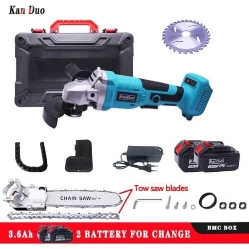 21V cordless brushless angle grinder 12 inch electric chain saw Cordless grinder Brushless polishing machine