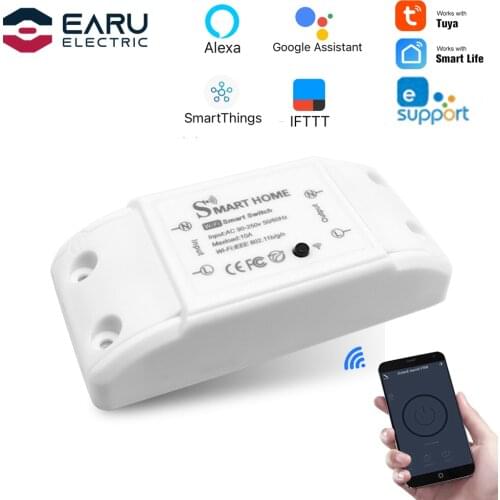 Smart Home Wifi Wireless Remote Switch Breaker Domotica LED Light Controller Module Alexa Google Home Smartlife Tuya eWelink APP