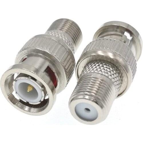 BNC Male Plug To CCTV F Type Female Jack RF Coaxial Adapter Connector -Full Copper