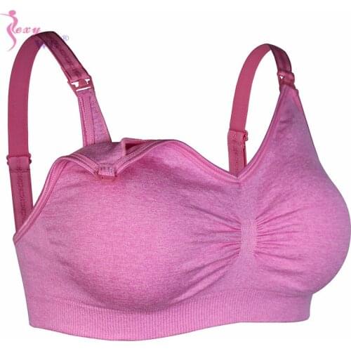 SEXYWG Womens Wire Free Wireless Thin Removable Breathable Pad Nursing Bra Breast Feeding Bras Nursing Underwear Pregnancy