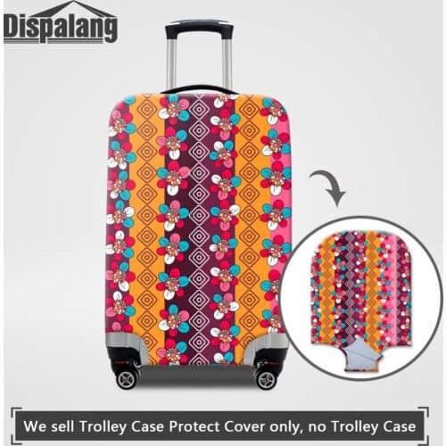 Dispalang Trip Thicken Elastic Luggage Covers Striped Flower Suitcase Protective Cover for 18-30 Inch Case Travel Accessories