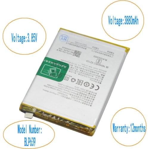 ISkyamS 10pcs/lot 3880mAh BLP639 Replacement Mobile Phone Battery For OPPO R11 Plus R11