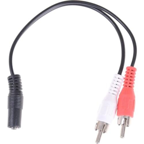 3.5mm Stereo Female To 2 Male RCA Jack Adapter Aux Audio Y Cable Splitter Best Price