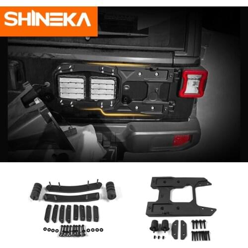 SHINEKA Spare Tire Mounting Kit For Jeep Wrangler JL Oversized Spare Tire Carrier Tailgate Reinforcement For Jeep Wrangler JL