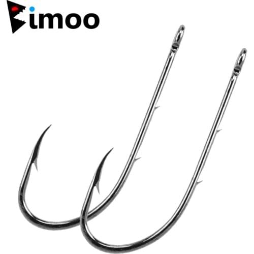 50PCS High Carbon Steel Barbed Fish Hook Baitholder Fishing Hooks Worm Pond Fish Bait Holder Size 10 12 14 1/0 2/0 3/0 4/0 5/0